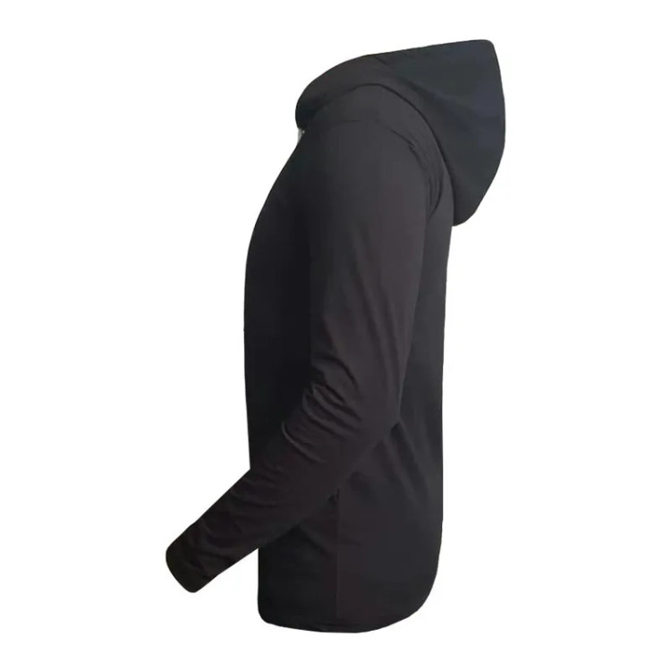 تیشرت آستین بلند کلاه دار طرح لیورپول مدل t4613 مشکی نخ اعلا سایز L XL 2XL