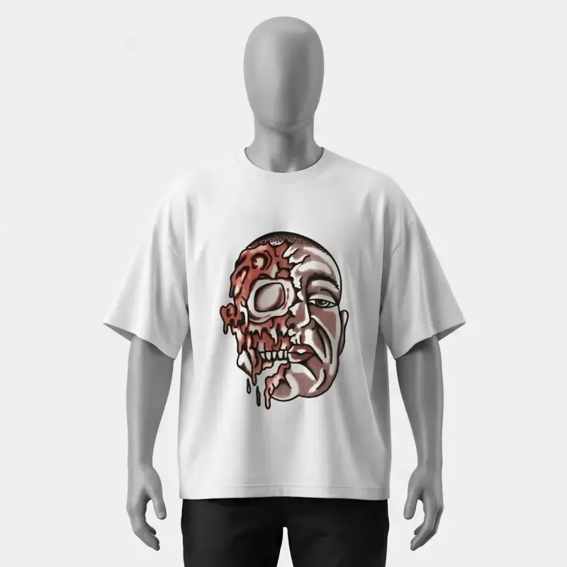 تیشرت سفید طرح برکینگ بد پارچه ماکان